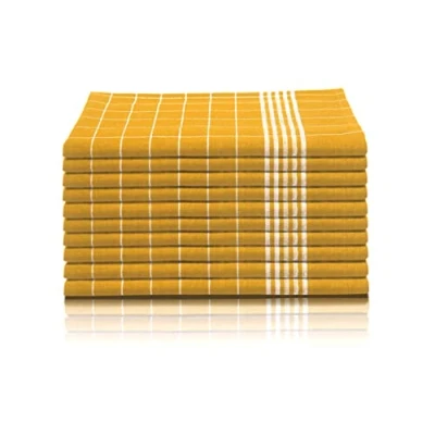 Afbeelding van Glart 48YI2 set theedoeken, keukendoeken, 50 x 70 cm, 100% katoen, Oeko Tex Standard 100, geel, voorgewassen, doeken voor keuken en afwassen