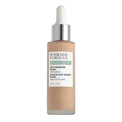 Afbeelding van Physicians Formula Organic Wear Silk Foundation Elixir, Ultravloeibare, Gewichtloze Biologische Doordrenkt met Jojoba olie en Aloë Vera, Licht tot lichte Tint