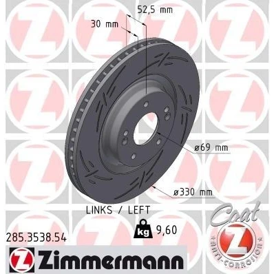 Afbeelding van Remschijf ZIMMERMANN 285.3538.54