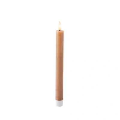 Afbeelding van Kaars LED Lumineo Bruin Ø 2,2 x 24,5 cm Vlameffect 2 Stuks