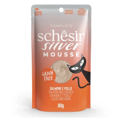 Afbeelding van Schesir Silver Mouse 80 g Kattenvoer Zalm