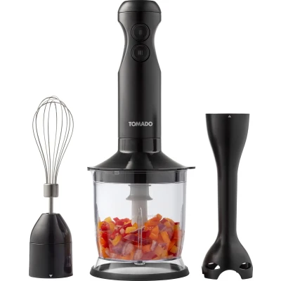 Afbeelding van Tomado TSB3501B Staafmixer set Hakmolen Garde 350W 2 snelheden Zwart