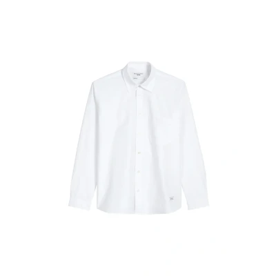 Afbeelding van Marc O&#039;Polo Denim MIT Feiner Crinklestruktur Overhemd, Heren, Maat: Medium, White