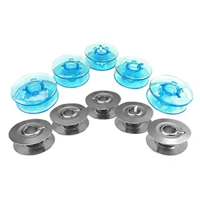 Afbeelding van Blauwe spoelen en metalen voor Pfaff tipmatic naaimachines, 10 stuks