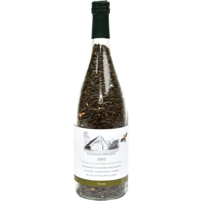 Afbeelding van Best For Birds Zwarte Zonnebloempitten In Wijnfles Tuinvogelvoer 9x9x31 cm 1.2 kg