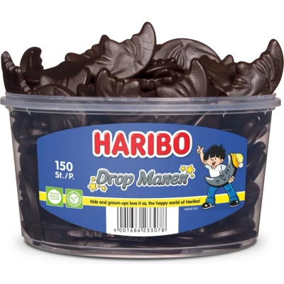 Afbeelding van Haribo Drop Halve Manen (150 stuks)