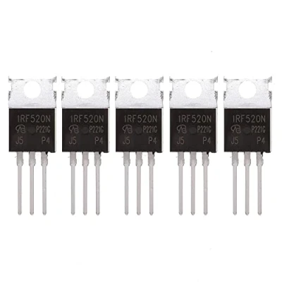 Afbeelding van HUABAN 5 stuks IRF520NPBF IRF520N IRF520 Vdss=100V Rds(on)=0,127 Ohm Id=18A TO220 Power N Channel MOSFET transistor