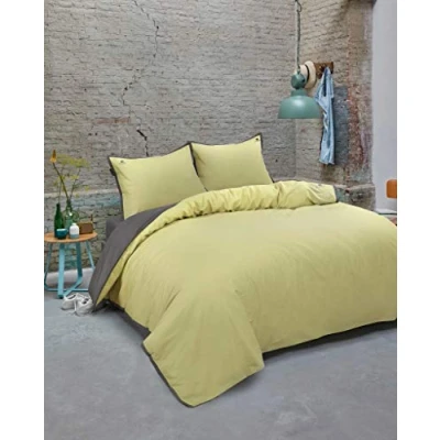 Afbeelding van Dekbedovertrek BLCKOUT California Geel Percal 240 x 200 / 220 cm Lits Jumeaux