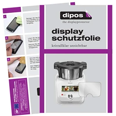 Afbeelding van dipos 2 x beschermfolie helder compatibel met SilverCrest Monsieur Cuisine Connect folie displaybeschermfolie