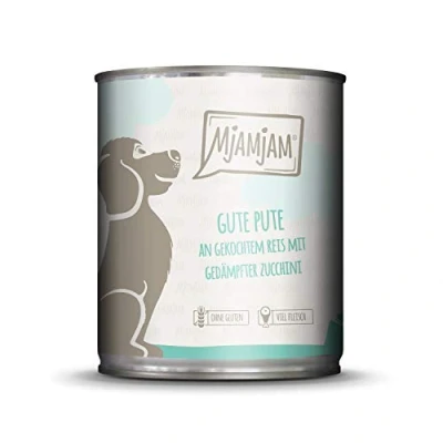 Afbeelding van MjAMjAM Dog Smakelijke Maaltijden Blik 6x800g Kalkoen, Rijst &amp; Courgette