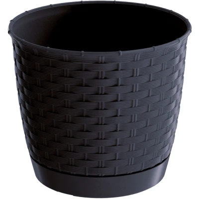 Afbeelding van Prosperplast plantenpot/bloempot kunststof D19 x H16,5 cm antraciet Plantenpotten