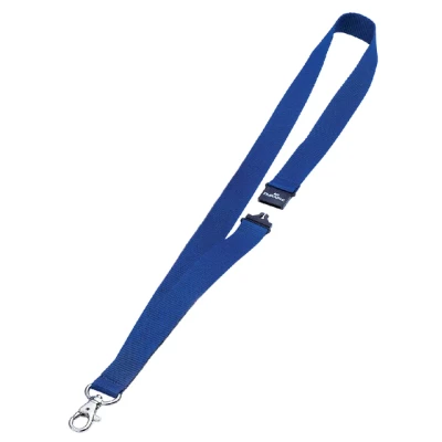 Afbeelding van Textielkoord Durable 8137 met karabijnhaak donkerblauw