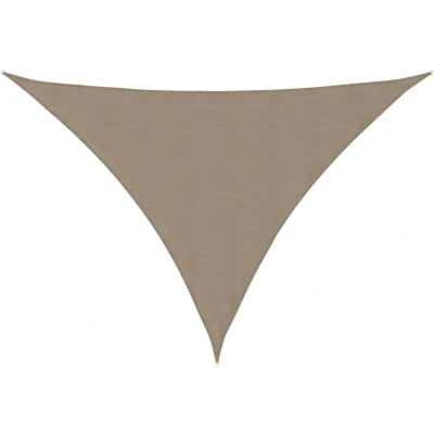 Afbeelding van vidaXL Zonnescherm driehoekig 5x7x7 m oxford stof taupe