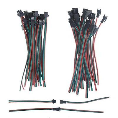 Afbeelding van ALITOVE 20 sets 3 pins JST SM stekker kabelverbinders LED connector kabel 15 cm 20AWG polige voor WS2812B WS2811 SK6812 RGBW strip licht