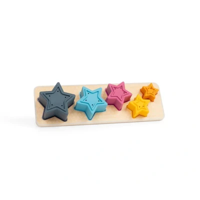 Afbeelding van BigJigs Sorteerplank Sterren Hout Vanaf 12mnd