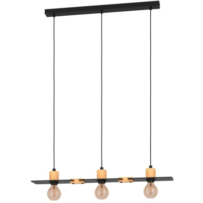 Afbeelding van EGLO Bramerton Hanglamp E27 81 cm Zwart/Bruin