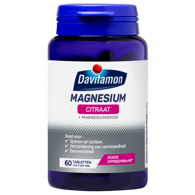 Afbeelding van Davitamon Magnesium Citraat 60 tabletten