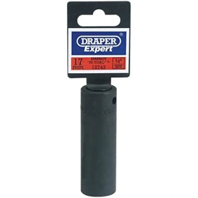 Afbeelding van Draper Expert 12743 Hi Torq kracht dopsleutel inzet, 1/2&quot; aandrijving, diep, 17 mm