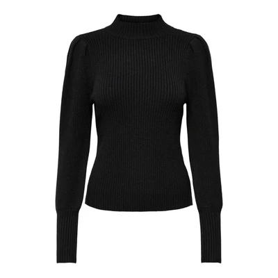 Afbeelding van ONLY Onlkatia L/S Highneck Knt Noos dames Pullover, Zwart, S