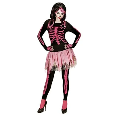 Afbeelding van Roze skelet Halloween kostuum voor dames Verkleedkleding Medium