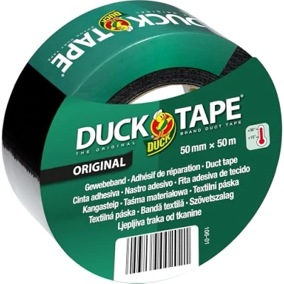 Afbeelding van Duct tape Duck 50 meter (Textieltape, Waterdicht, Zwart, mm)
