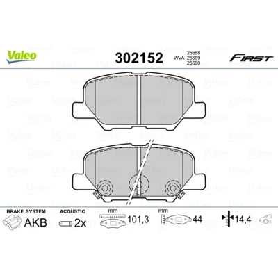 Afbeelding van Valeo Remblokset 302152