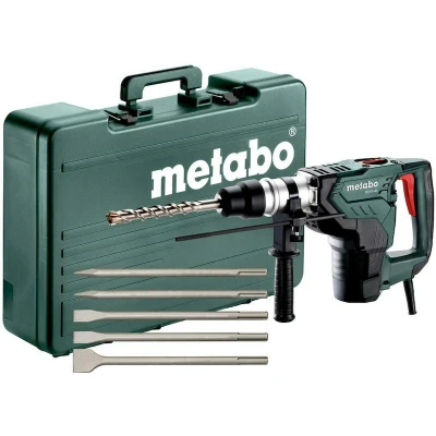 Afbeelding van METABO KH 5 40 combihamer 1100 W met SDS Max beitelset delig in plastic koffer 691057000