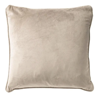 Afbeelding van Dutch Decor FINN Sierkussen 60x60 cm velvet effen kleur Pumice Stone beige
