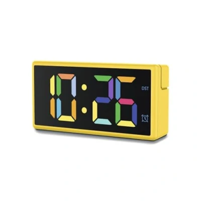 Afbeelding van Hama Digitale Wekker Ibiza met Multicolor Display USB Oplaadfunctie Geel