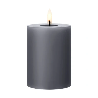 Afbeelding van Ester &amp; Erik Led Pillar kaars H10cm dark slate