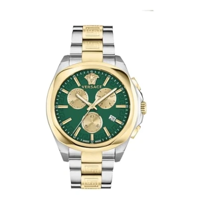 Afbeelding van Versace Watches Chronograaf goldcoloured/green, Dames, Maat: One Size, Gold coloured/green