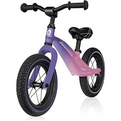 Afbeelding van LIONELO Bart Trapperloze fiets voor kinderen van 2 jaar tot 30 kg Ultralicht 3 en duurzaam magnesium frame Wielen 12&quot; Verstelbaar stuur zadel Voetsteun (Pink Violet, Air)