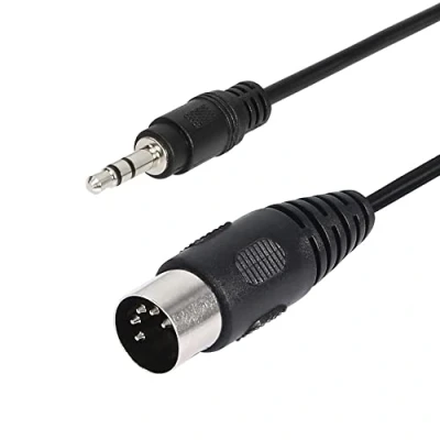 Afbeelding van 5 pins DIN MIDI kabel, CERRXIAN 3,5 mm (1/8 inch) TRS Stereo Mannelijk naar Mannelijke Professionele Premium Audio Adapter voor Bang &amp; Olufsen, Naim, Quad.Stereo Systemen (0,5 M, MAN)