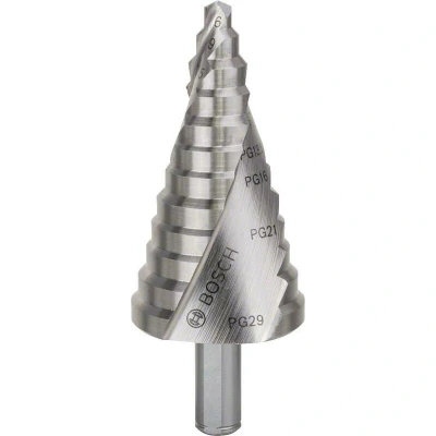 Afbeelding van Bosch Accessories 2608587428 HSS Getrapte boor 6 37 mm, PG7 PG29 Gezamenlijke lengte 93 mm 3 vlakken schacht 1 stuk(s)