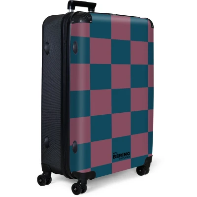 Afbeelding van NoBoringSuitcases.com® Koffer groot Reiskoffer lichtgewicht Kleurrijke schaakbord print Rolkoffer met 4 wielen Grote trolley XL 98 liter bagage