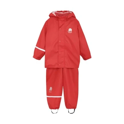 Afbeelding van Celavi Basic Regenkleding Set Solid PU regenjas, Gebakken appel, 110/119 cm /5 Years