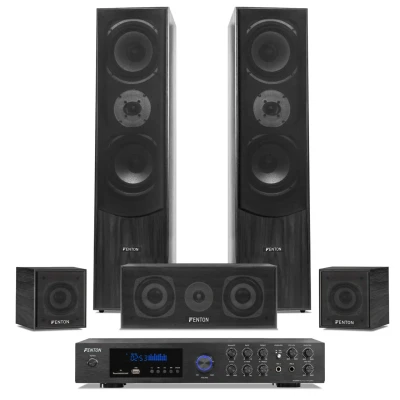 Afbeelding van Fenton home cinema set Bluetooth Complete 510W surround Zwart