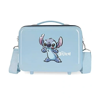 Afbeelding van Disney Stitch Naughty make a Face Toilettas, aanpasbaar, Blauw, 29 x 21 15 cm, stijf, ABS, 9,14 l, 0,8 kg, Eén maat, Verstelbare uptas