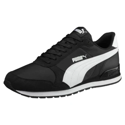 Afbeelding van Puma Unisex ST Runner v2 NL Sneakers, Black White, 44 EU