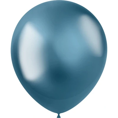 Afbeelding van Folat ballonnen Intense Chrome Blue 33 cm 50 stuks