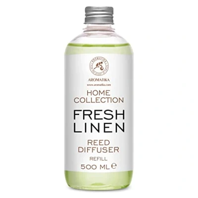 Afbeelding van Navulling geurstokjes verse linnen 500 ml, intensieve verse, langdurige en frisse geur verdampingsduur van 20 weken aromatherapie diffuser luchtverfrisser huisparfum geurolie.