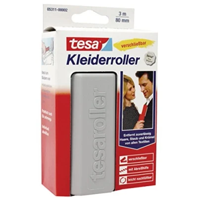 Afbeelding van tesa kledingroller voordeelverpakking, 1 x 3 m 80 mm, roze/lichtgeel/lichtgrijs