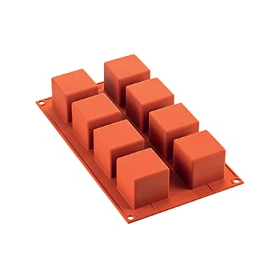 Afbeelding van Silikomart sf104 silicone vorm n.8 kubus 50x50 h 50 mm in headerkaart