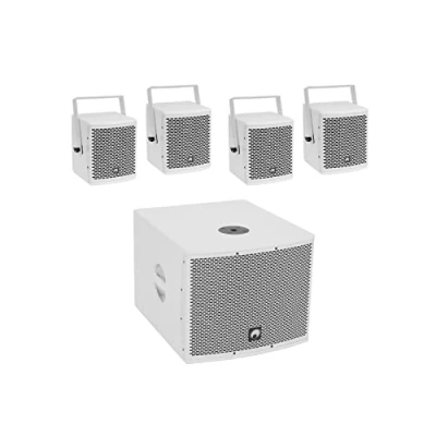Afbeelding van Omnitronic Set MOLLY 12A Subwoofer active + 4x 6 Top 8 Ohm, white