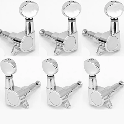 Afbeelding van Musiclily 3L3R Gitaar Tuners Stemmechanieken Tuning Pegs Keys Machine Heads voor Les Paul Elektrische Akoestische Gitaar, Chroom met Kidney Knop