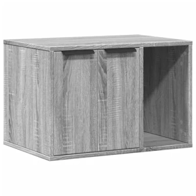 Afbeelding van vidaXL Kattenbakkast 60x40x40 cm bewerkt hout grijs sonoma eikenkleur