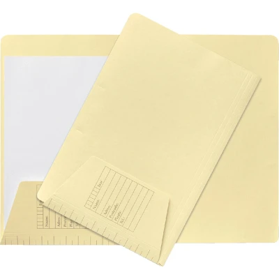 Afbeelding van 100x Dossiermap Jalema folio 1 klep 160gr lichtgeel