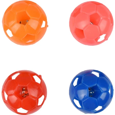 Afbeelding van Flamingo Ebru Speelgoed Katten Ps Bal + Bel Multi 3,8cm 4st 128706