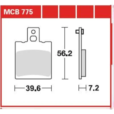 Afbeelding van Remblokkenset, schijfrem TRW MCB775