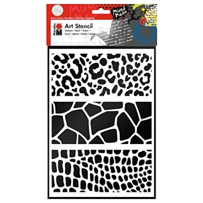 Afbeelding van Art stencil Dina4 animal print combination